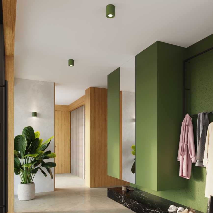 Faretto da parete ORBIS 1xG9/8W/230V cemento/verde