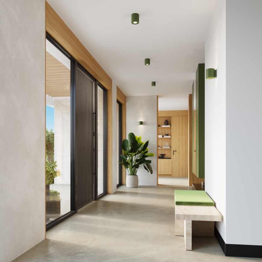 Faretto da parete ORBIS 1xG9/8W/230V cemento/verde