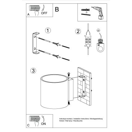 Faretto da parete ORBIS 1xG9/8W/230V cemento/verde
