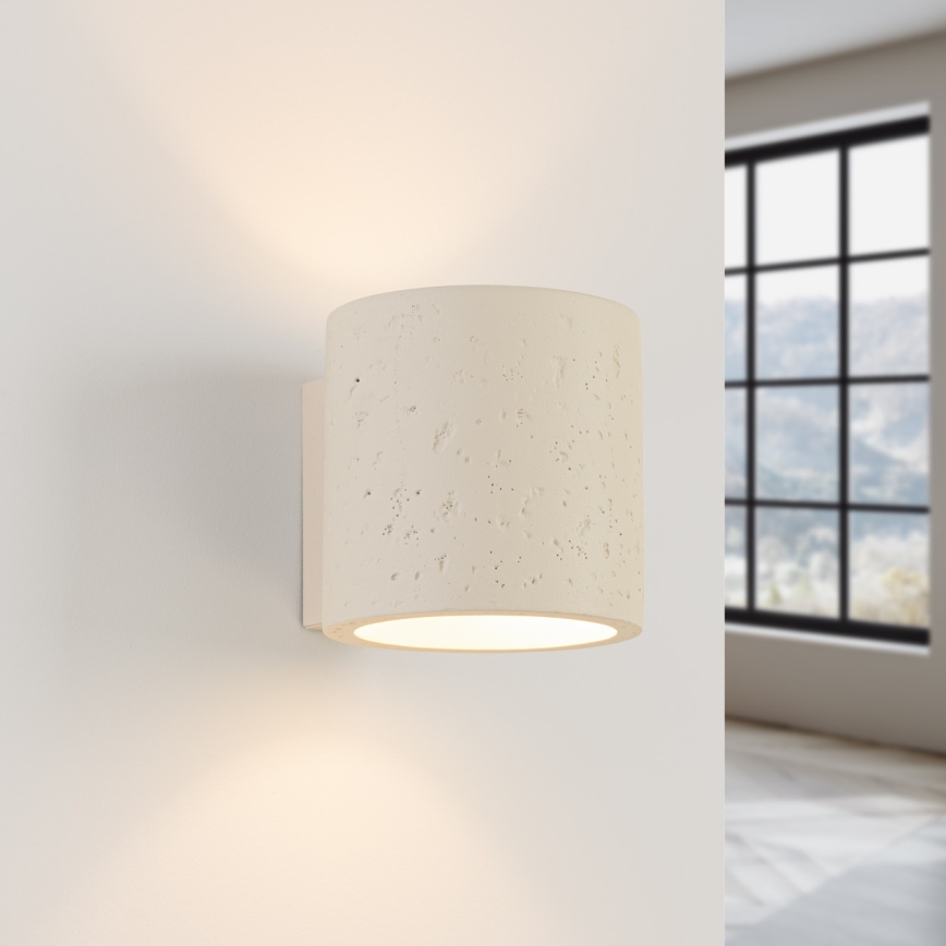 Faretto da parete ORBIS 1xG9/8W/230V cemento/crema