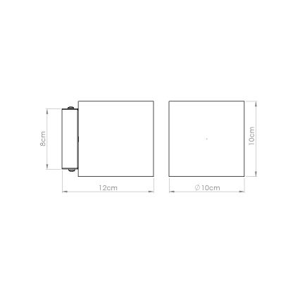 Faretto da parete ORBIS 1xG9/8W/230V cemento/crema