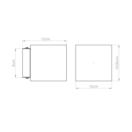 Faretto da parete QUAD 1xG9/8W/230V cemento/crema