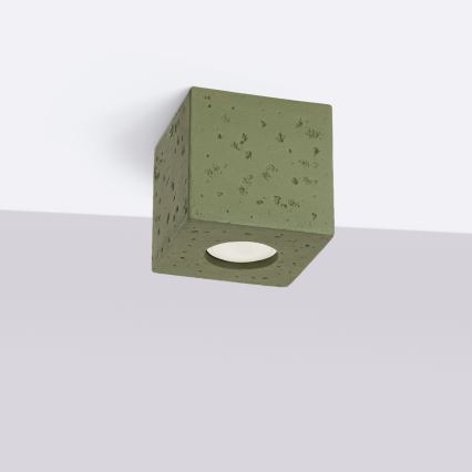 Faretto QUAD 1xGU10/10W/230V cemento/verde