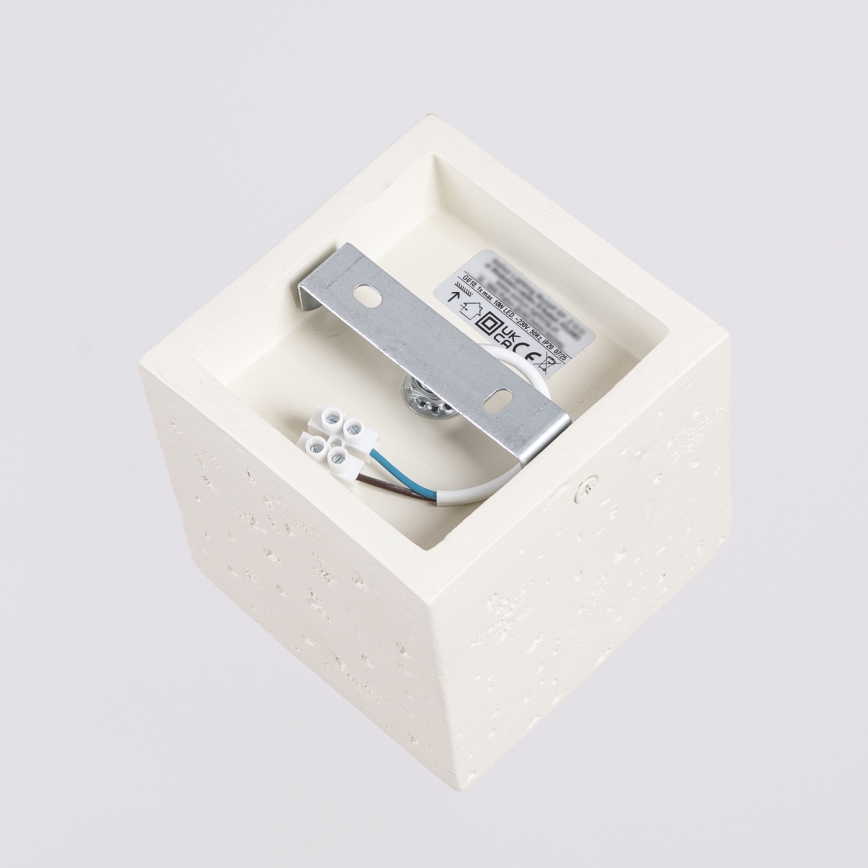 Faretto QUAD 1xGU10/10W/230V cemento/crema