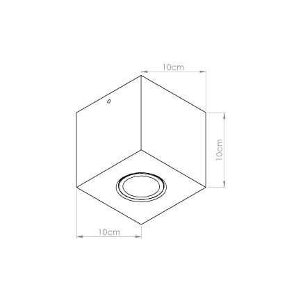 Faretto QUAD 1xGU10/10W/230V cemento/crema