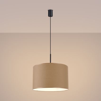 Lampadario a sospensione su cavo NEVIA 1xE27/15W/230V Ø 40 cm taupe