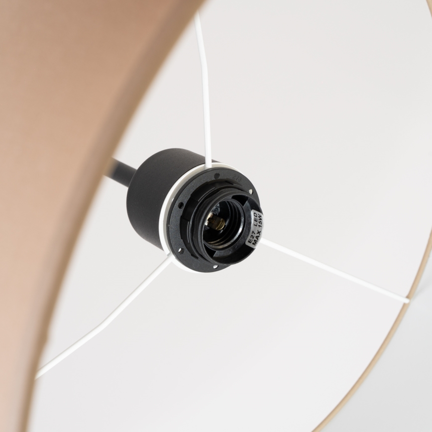 Lampadario a sospensione su cavo NEVIA 1xE27/15W/230V Ø 40 cm taupe