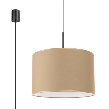 Lampadario a sospensione su cavo NEVIA 1xE27/15W/230V Ø 40 cm taupe