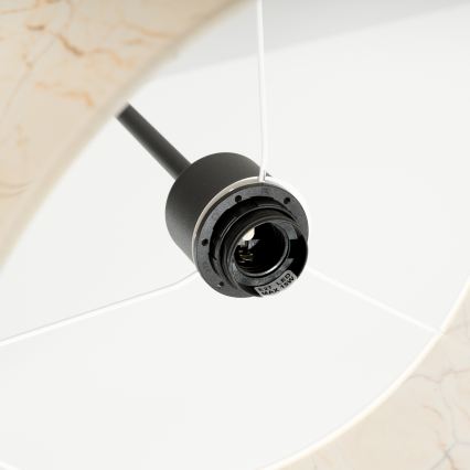 Lampadario a sospensione con cavo NEVIA 1xE27/15W/230V Ø 40 cm beige/effetto marmo