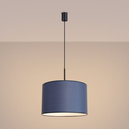 Lampada sospesa con cavo NEVIA 1xE27/15W/230V diam. 40 cm blu