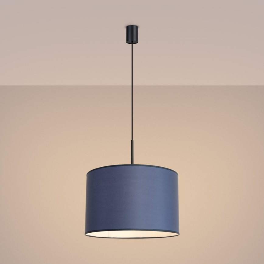 Lampada sospesa con cavo NEVIA 1xE27/15W/230V diam. 40 cm blu