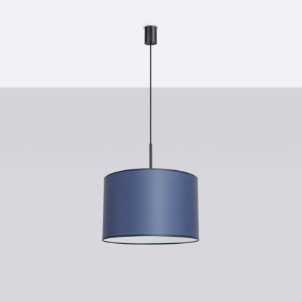 Lampada sospesa con cavo NEVIA 1xE27/15W/230V diam. 40 cm blu