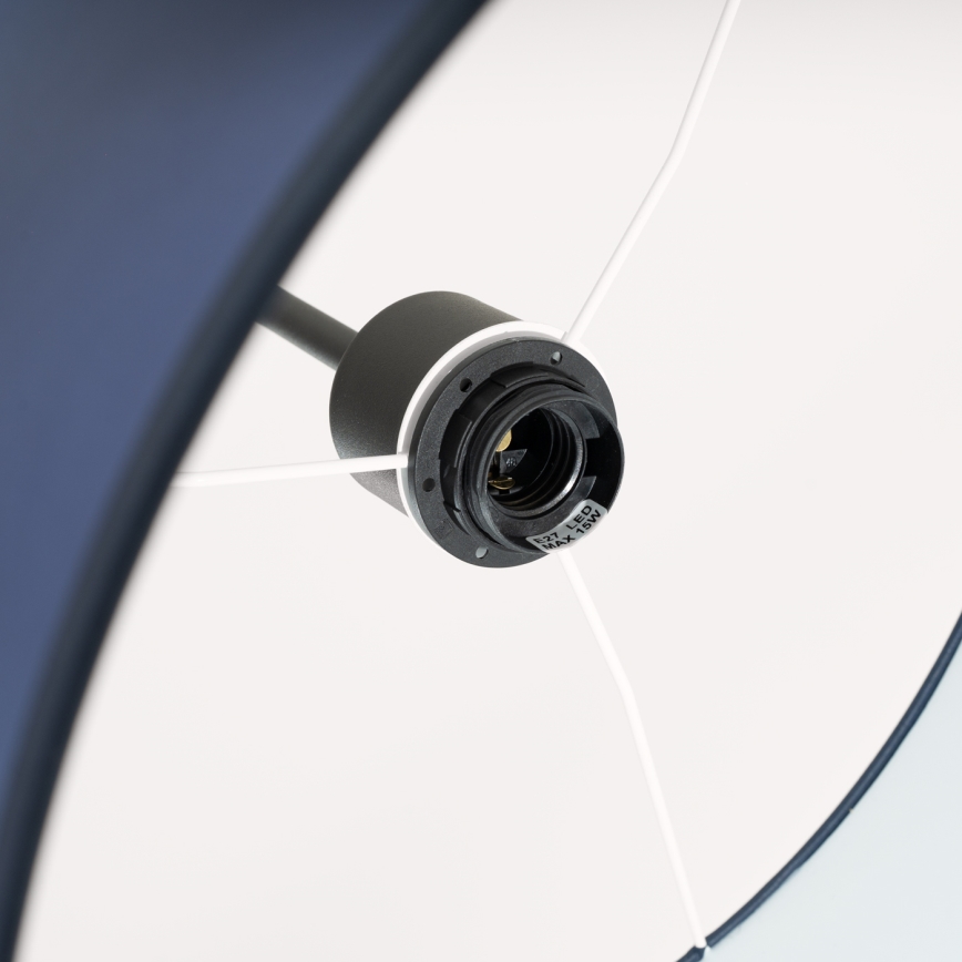 Lampada sospesa con cavo NEVIA 1xE27/15W/230V diam. 40 cm blu