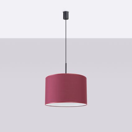 Lampada a sospensione con cavo NEVIA 1xE27/15W/230V Ø 40 cm, rossa