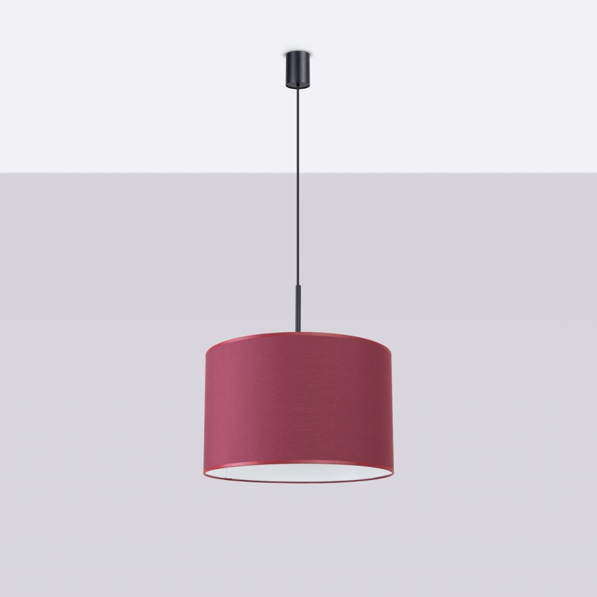Lampada a sospensione con cavo NEVIA 1xE27/15W/230V Ø 40 cm, rossa