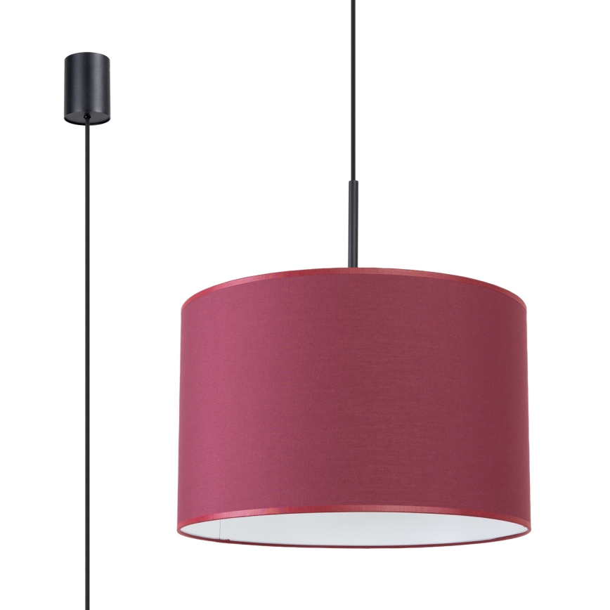 Lampada a sospensione con cavo NEVIA 1xE27/15W/230V Ø 40 cm, rossa