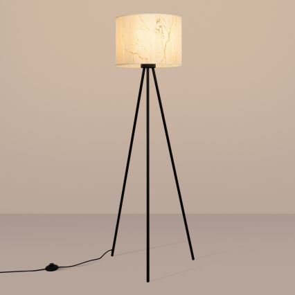 Lampada da terra NEVIA 1xE27/15W/230V beige/finitura effetto marmo