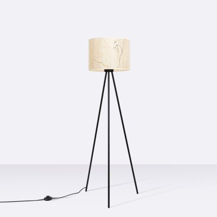 Lampada da terra NEVIA 1xE27/15W/230V beige/finitura effetto marmo