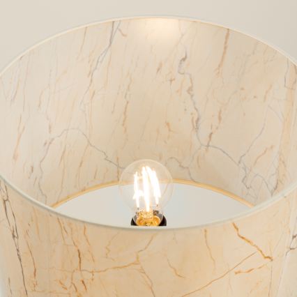 Lampada da terra NEVIA 1xE27/15W/230V beige/finitura effetto marmo