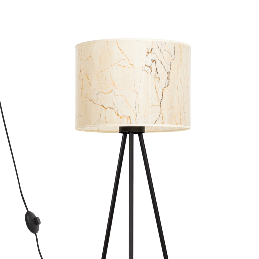 Lampada da terra NEVIA 1xE27/15W/230V beige/finitura effetto marmo