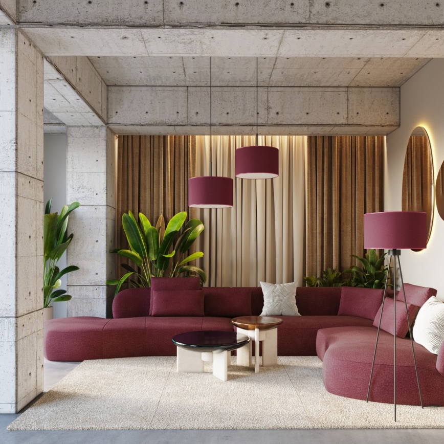 Lampada da terra NEVIA 1xE27/15W/230V rossa