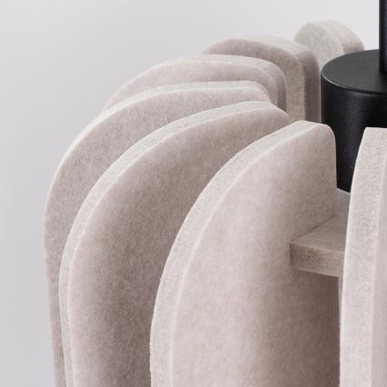 Lampada a sospensione con cavo MULA 1xE27/15W/230V Ø 27 cm colore crema