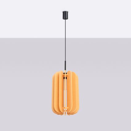 Lampada a sospensione MULA 1xE27/15W/230V Ø 27 cm gialla