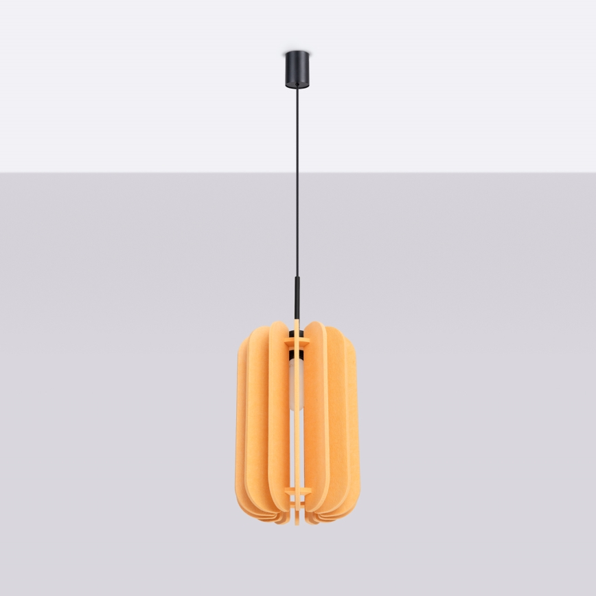 Lampada a sospensione MULA 1xE27/15W/230V Ø 27 cm gialla