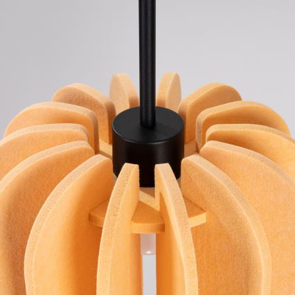 Lampada a sospensione MULA 1xE27/15W/230V Ø 27 cm gialla