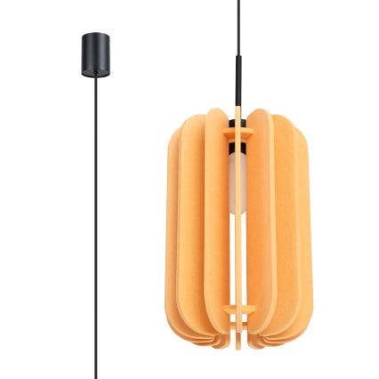 Lampada a sospensione MULA 1xE27/15W/230V Ø 27 cm gialla