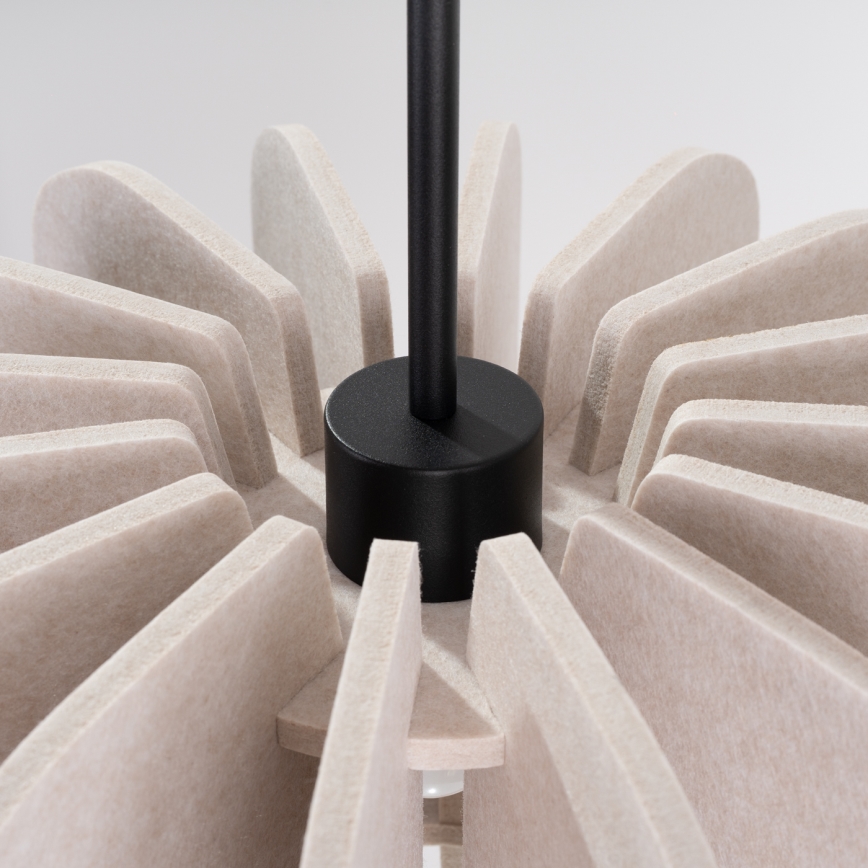 Lampada a sospensione con cavo MULA 1xE27/15W/230V Ø 45 cm color crema