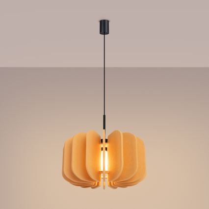 Lampadario a cavo MULA 1xE27/15W/230V Ø 45 cm giallo