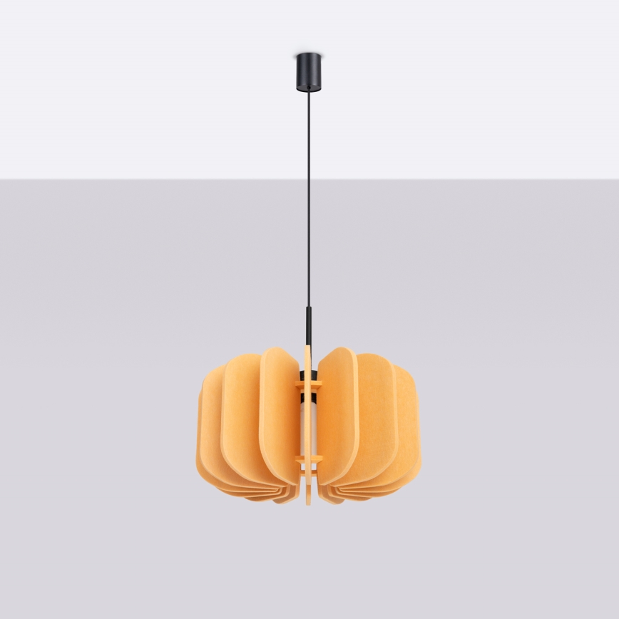 Lampadario a cavo MULA 1xE27/15W/230V Ø 45 cm giallo