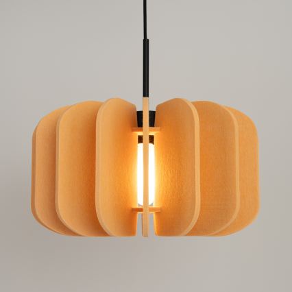 Lampadario a cavo MULA 1xE27/15W/230V Ø 45 cm giallo