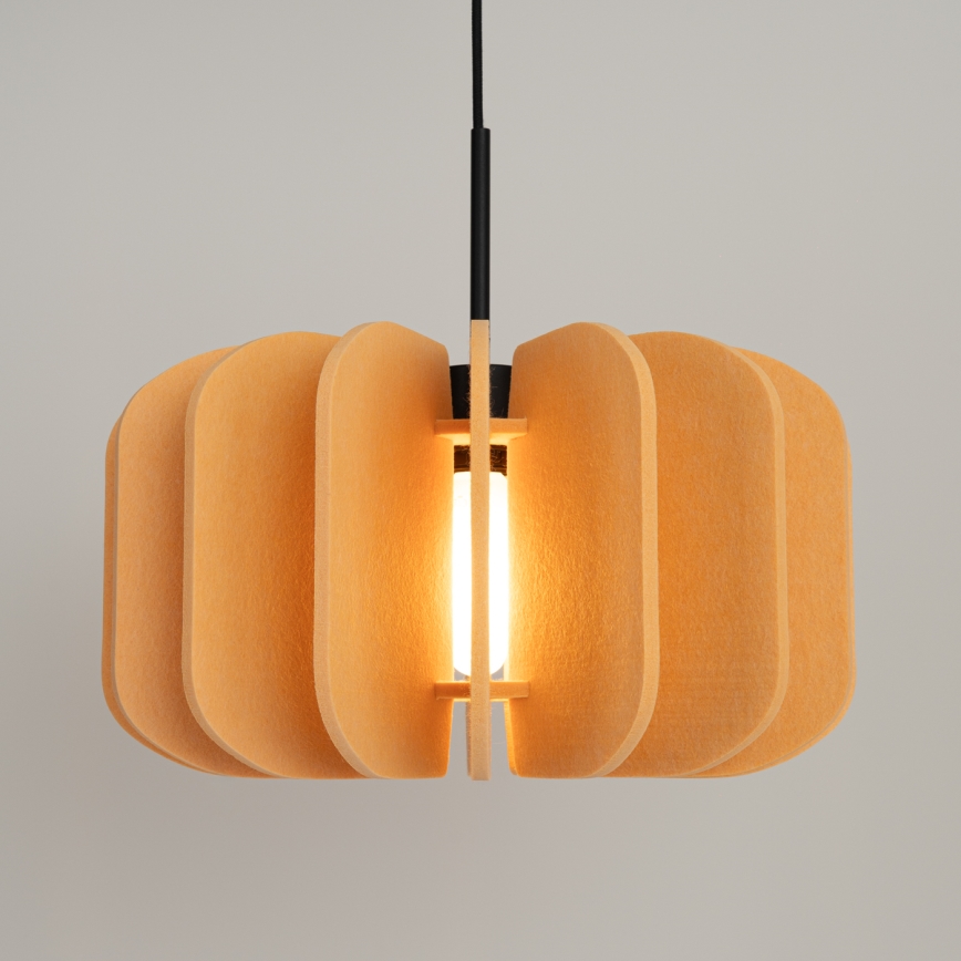 Lampadario a cavo MULA 1xE27/15W/230V Ø 45 cm giallo