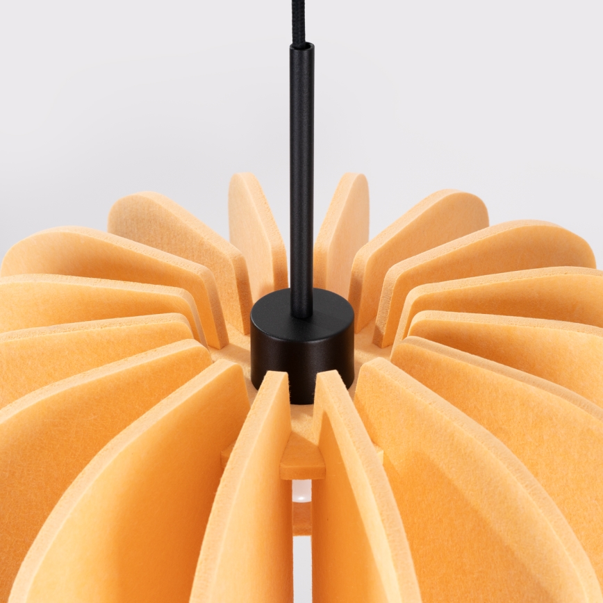 Lampadario a cavo MULA 1xE27/15W/230V Ø 45 cm giallo