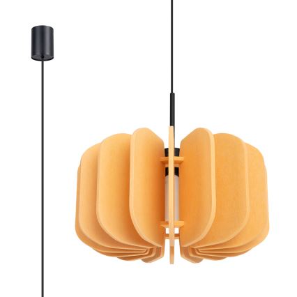 Lampadario a cavo MULA 1xE27/15W/230V Ø 45 cm giallo