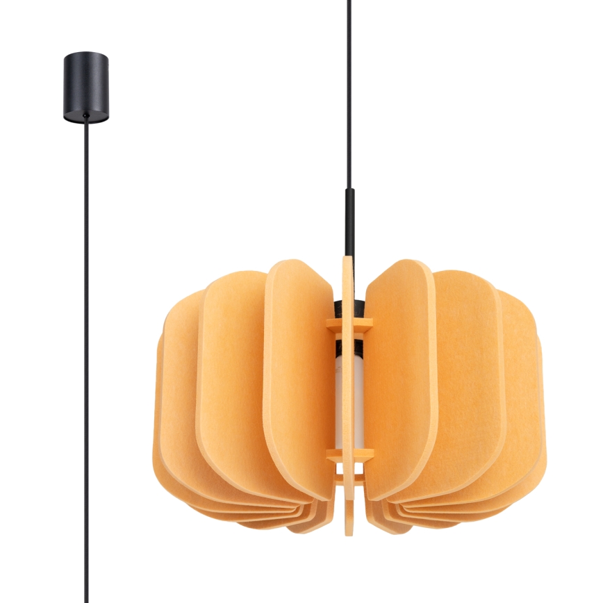 Lampadario a cavo MULA 1xE27/15W/230V Ø 45 cm giallo