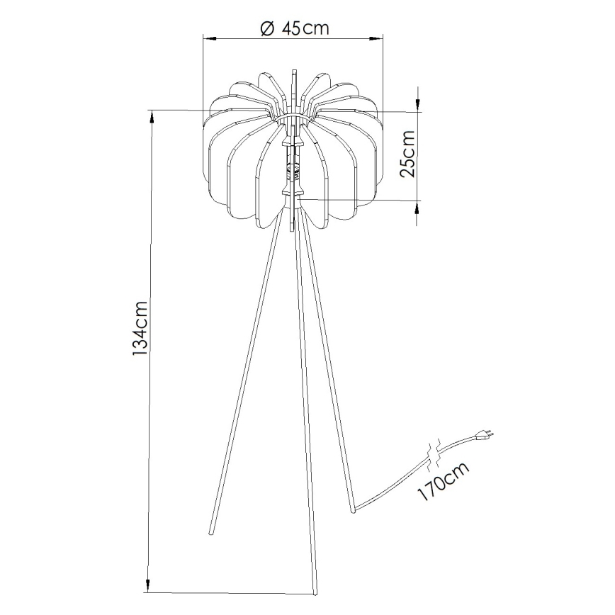 Lampada da terra MULA 1xE27/15W/230V crema
