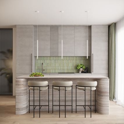 Lampadario a sospensione con cavo ARCHE 2xG9/8W/230V bianco