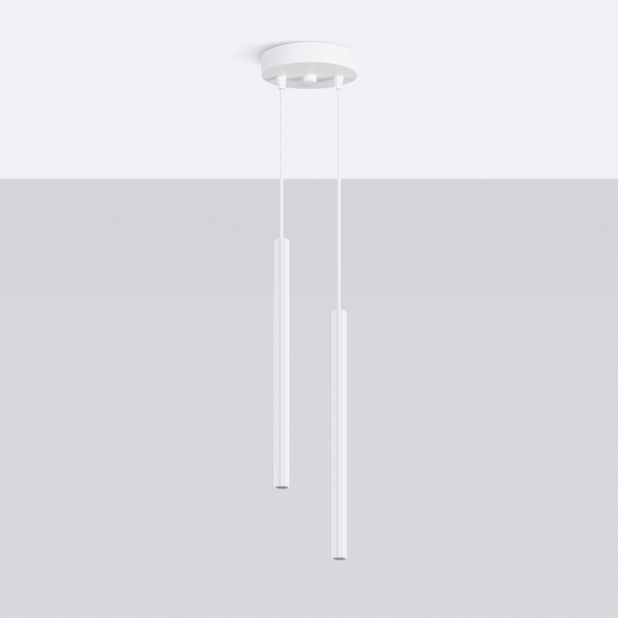 Lampadario a sospensione con cavo ARCHE 2xG9/8W/230V bianco