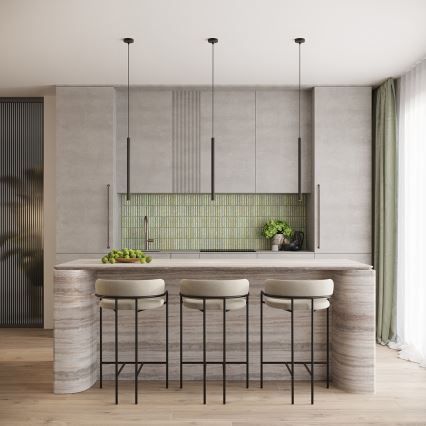 Lampadario a cavo ARCHE 2xG9/8W/230V nero