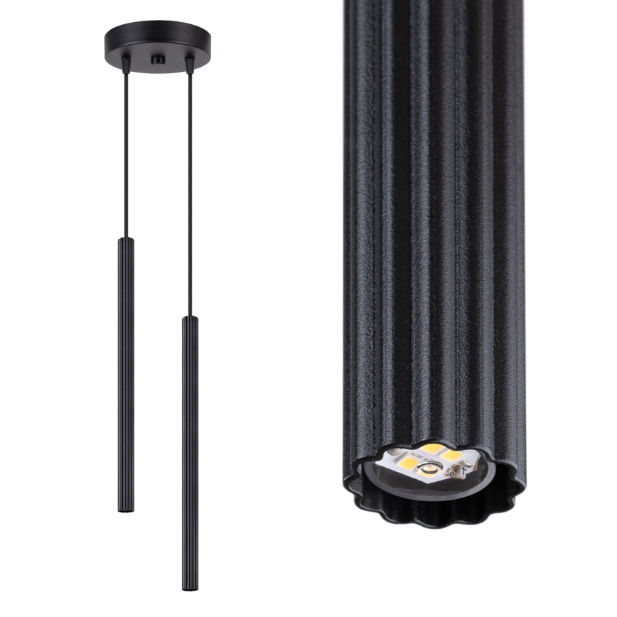 Lampadario a cavo ARCHE 2xG9/8W/230V nero