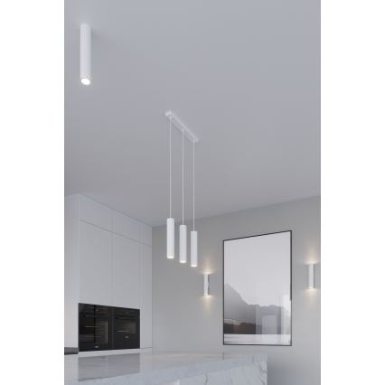 Lampadario a sospensione LAGOS 2xGU10/10W/230V bianco