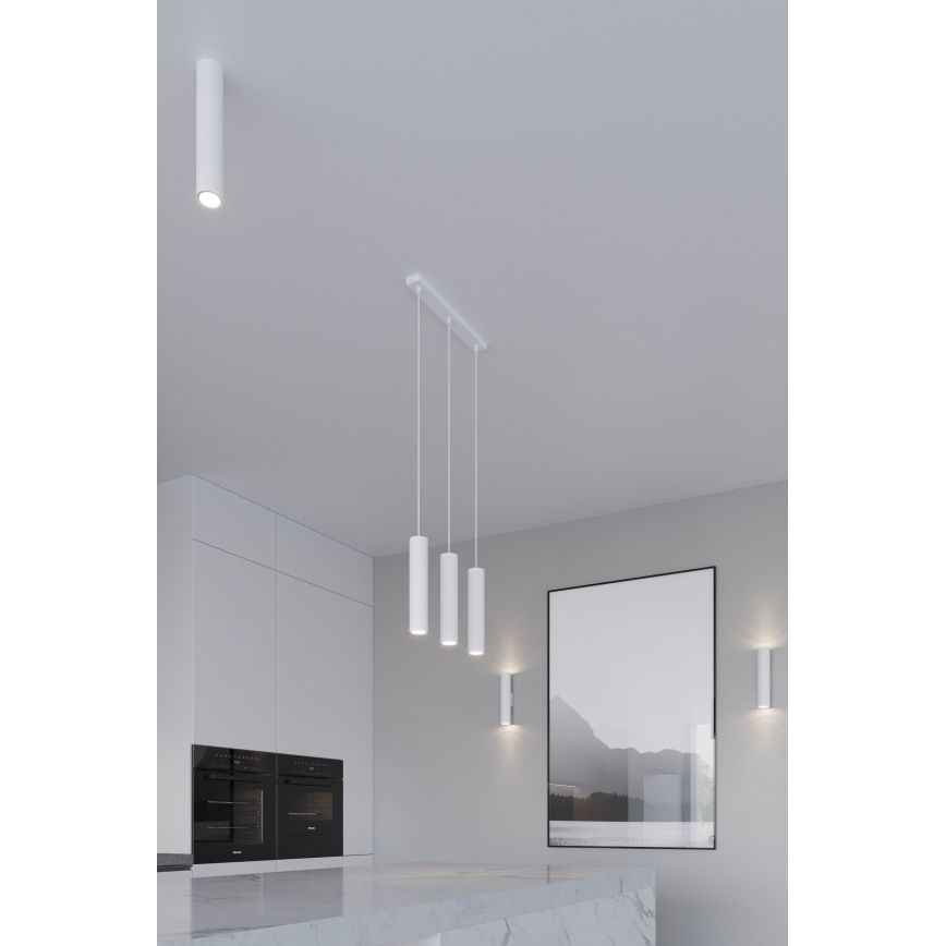 Lampadario a sospensione LAGOS 2xGU10/10W/230V bianco