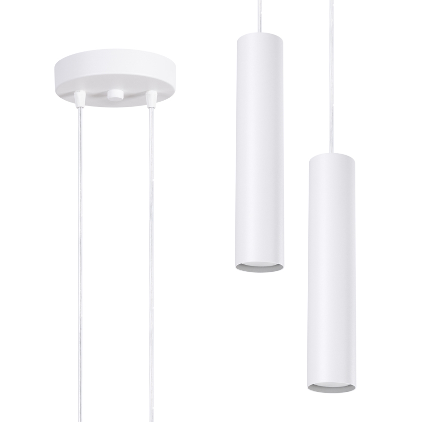 Lampadario a sospensione LAGOS 2xGU10/10W/230V bianco