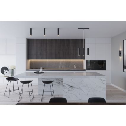 Lampadario a sospensione con cavo LAGOS 2xGU10/10W/230V nero