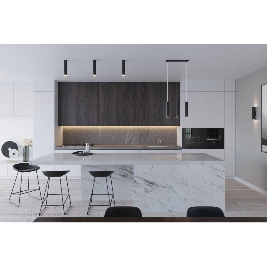 Lampadario a sospensione con cavo LAGOS 2xGU10/10W/230V nero
