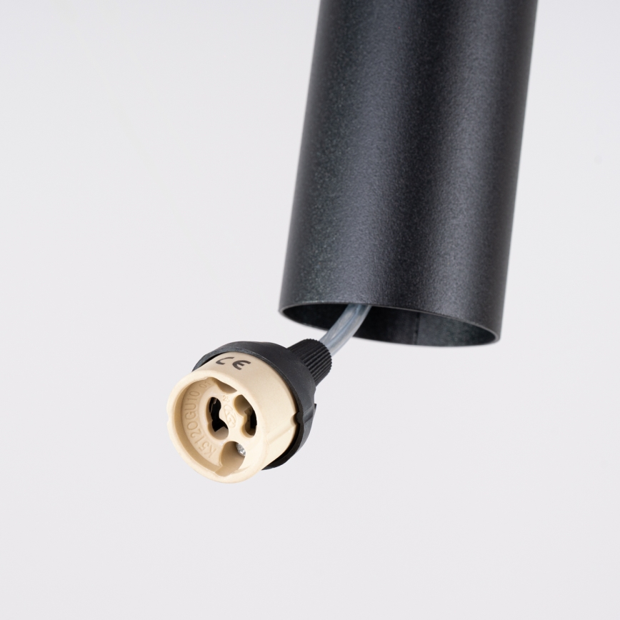 Lampadario a sospensione con cavo LAGOS 2xGU10/10W/230V nero