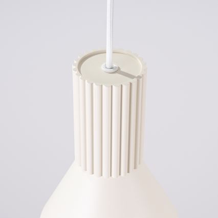 Lampadario a sospensione con cavo ESTRIA 1xE14/10W/230V Ø 14 cm crema